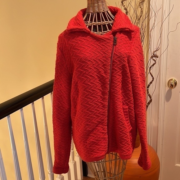 Lucky brand 🔥SALE 🔥orange sweater jacket - Picture 3 of 8